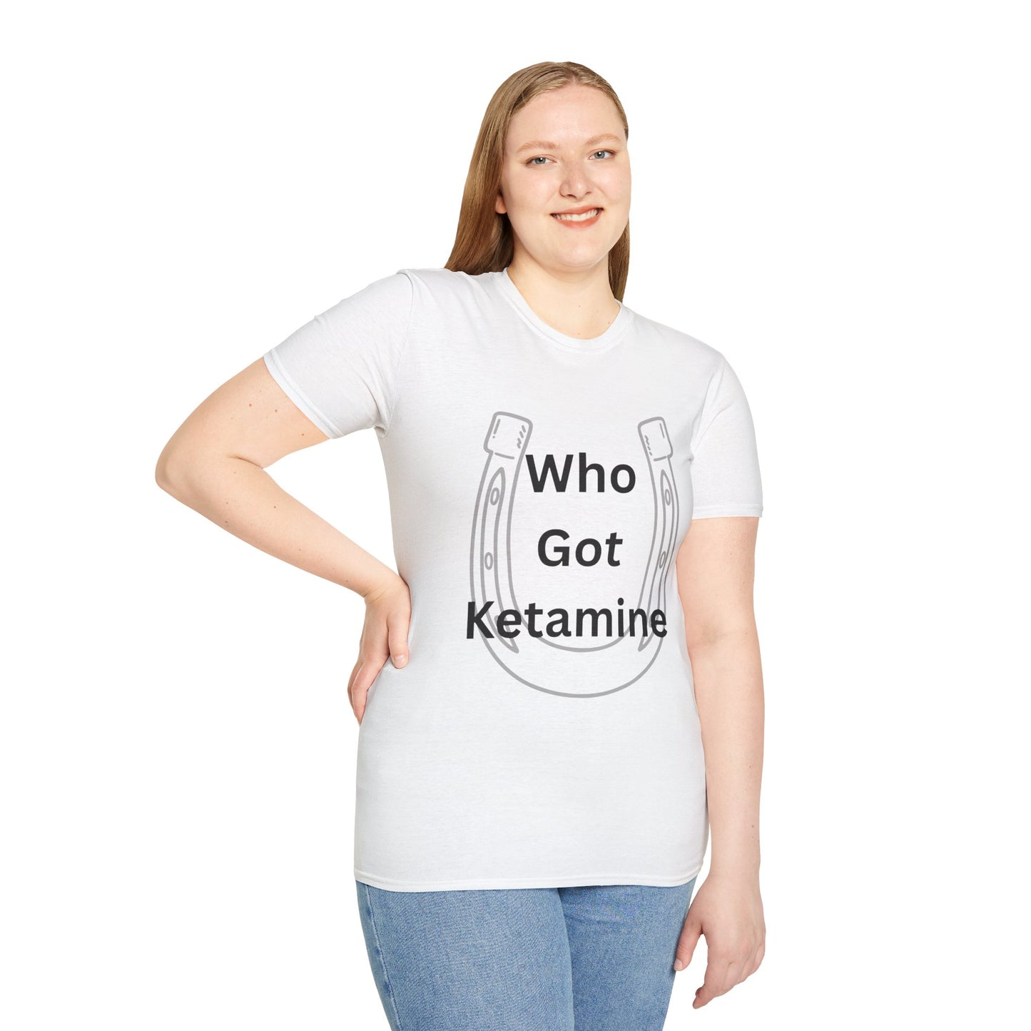 Unisex Softstyle T-Shirt "who got ketamine" funny meme tee