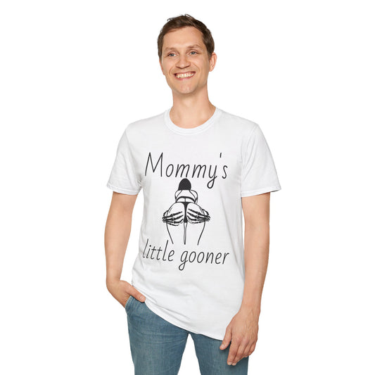 Mommy's Little Gooner Unisex T-Shirt, Fun Family Tee, Gift for Moms, Casual Wear, Birthday Present, Sports Fan Apparel