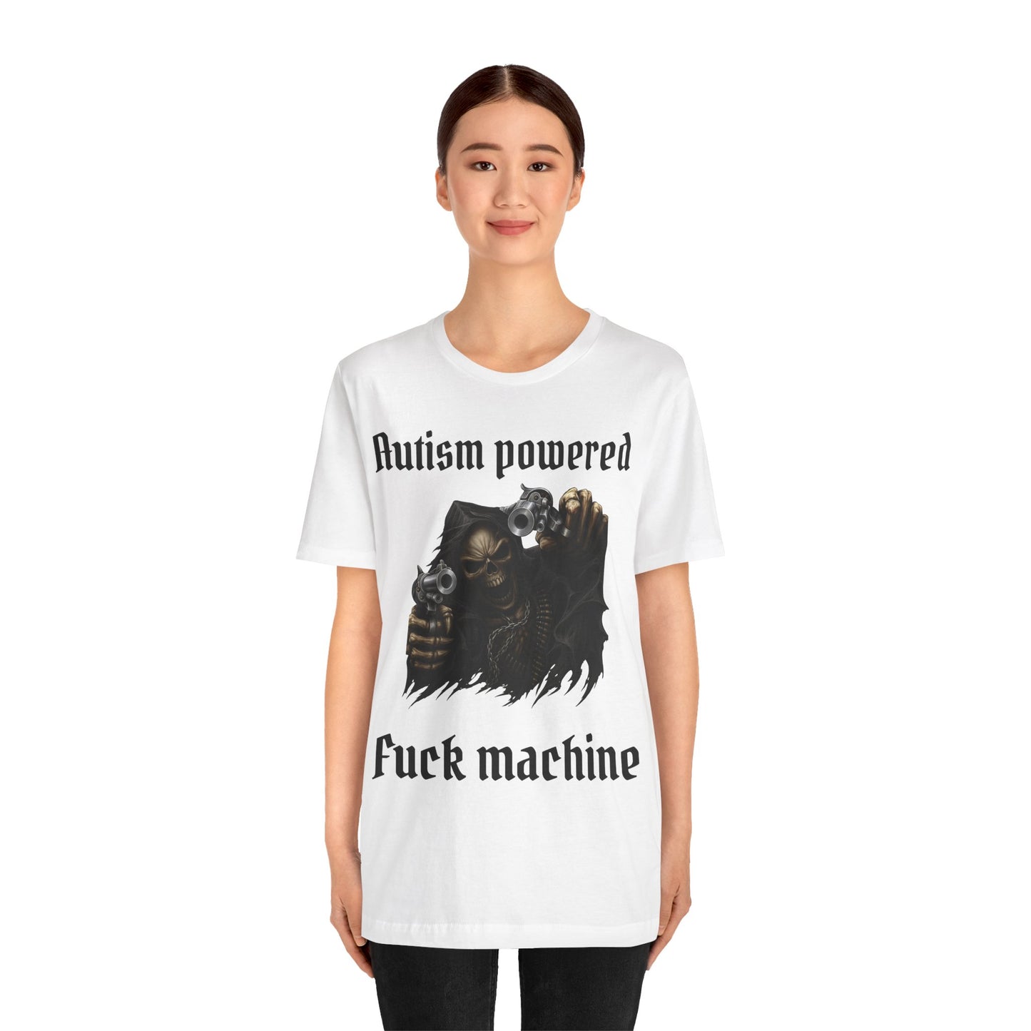 Autism Powered Graphic Tee, Funny Unisex T-Shirt, Gift for Autism Awareness, Casual Wear, Statements for Friends, Unique Design