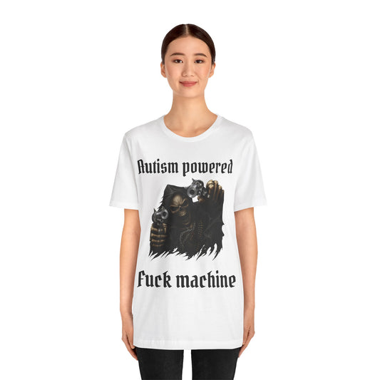 Autism Powered Graphic Tee, Funny Unisex T-Shirt, Gift for Autism Awareness, Casual Wear, Statements for Friends, Unique Design