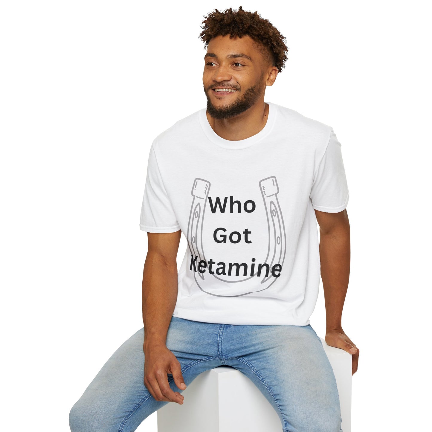 Unisex Softstyle T-Shirt "who got ketamine" funny meme tee